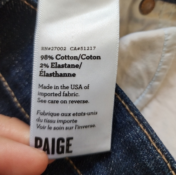 Paige Two-tone Mid-rise Kala Jeans Skinny Fit size 25 USA Made - Picture 6 of 7